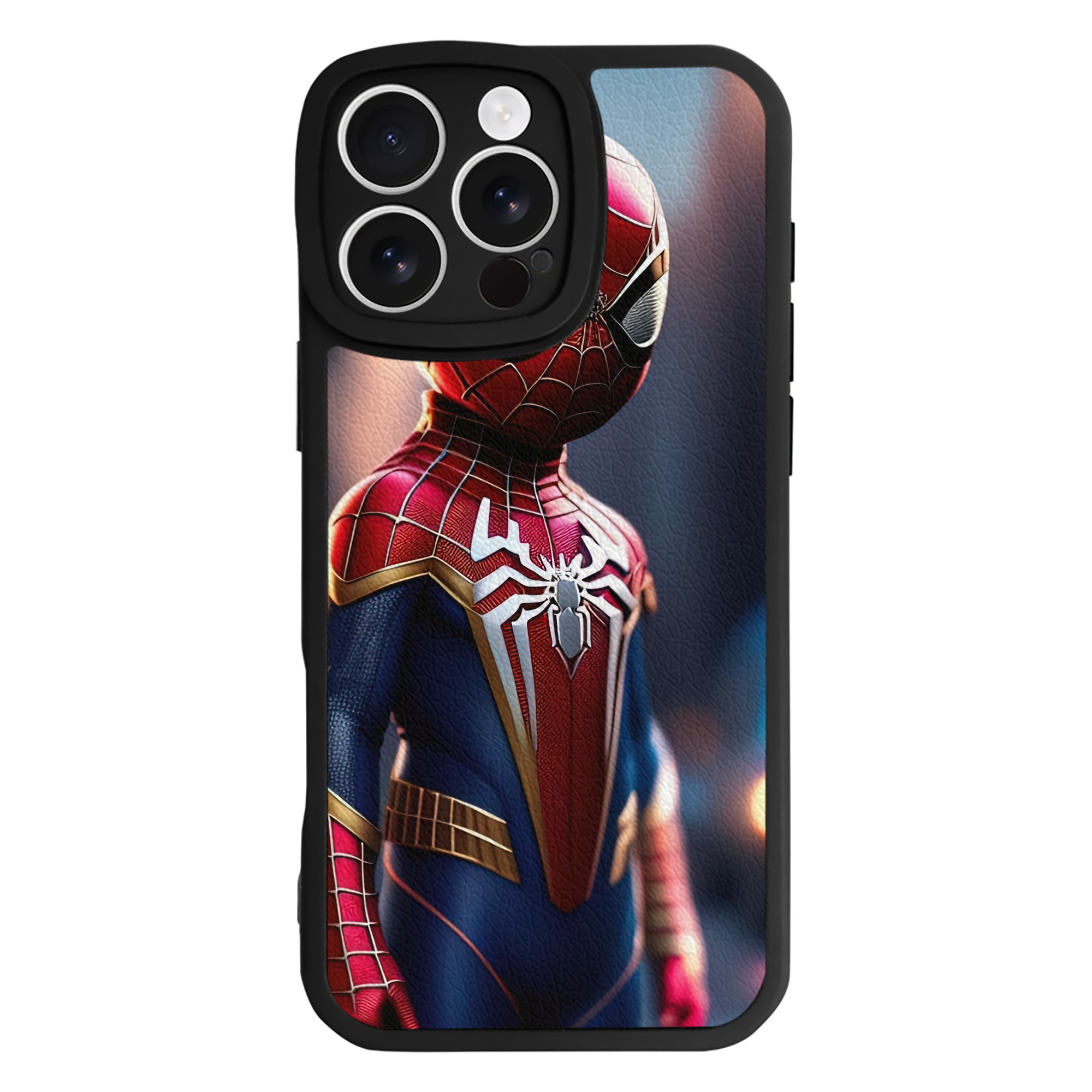 Spider Man スパイダーマン 【iPhone 16シリーズ対応】シリコンスマホケース（レザー調） 材質：シリコン